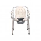 Aluminium folding commode