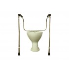 HEIGHT ADJ. TOILET SAFETY RAIL SS